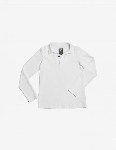 Mokykliniai polo marškinėliai balti ilgom rankovėm - School polo t-shirts white with long sleeves